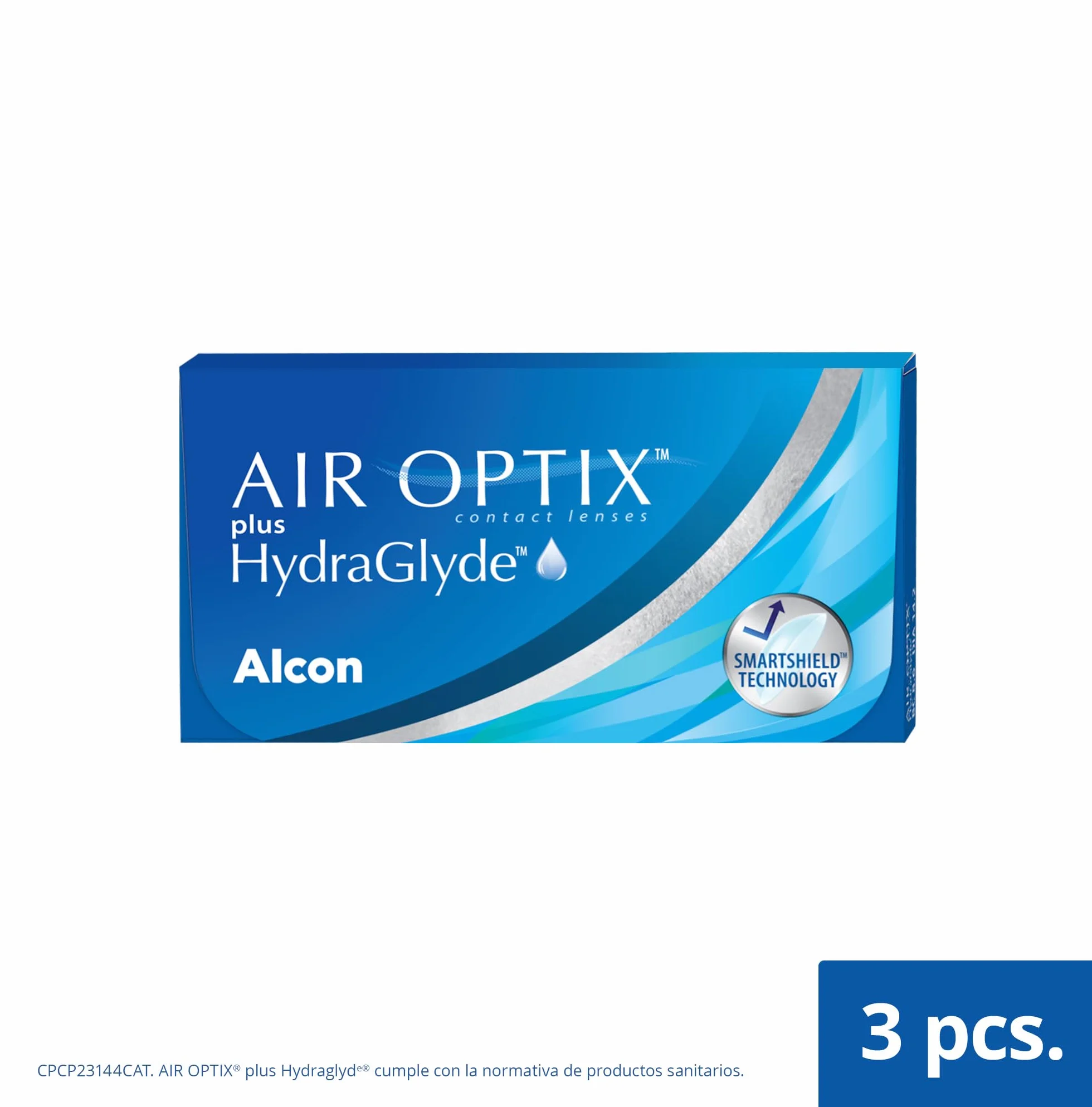 Air Optix plus HydraGlyde Lentes de contacto de reemplazo mensual, Pack de 3, R 8.6 mm, D 14.2 mm, -8.5 Diopt