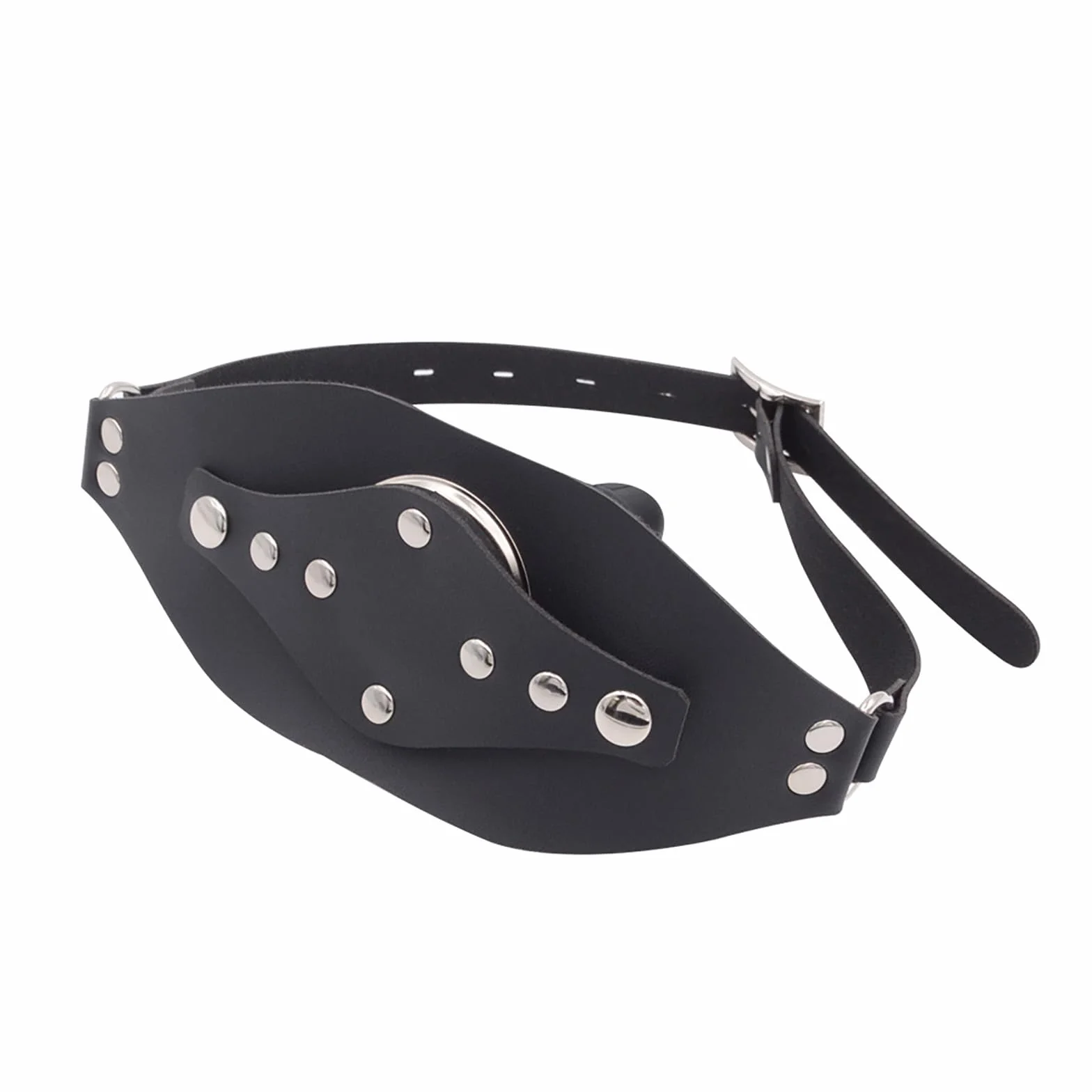 Mordaza Consolador De Silicona Extraíble Con Bola De Cuero Ajustable BDSM Boca Mordaza Para Parejas Juguetes Bondage (10CM)
