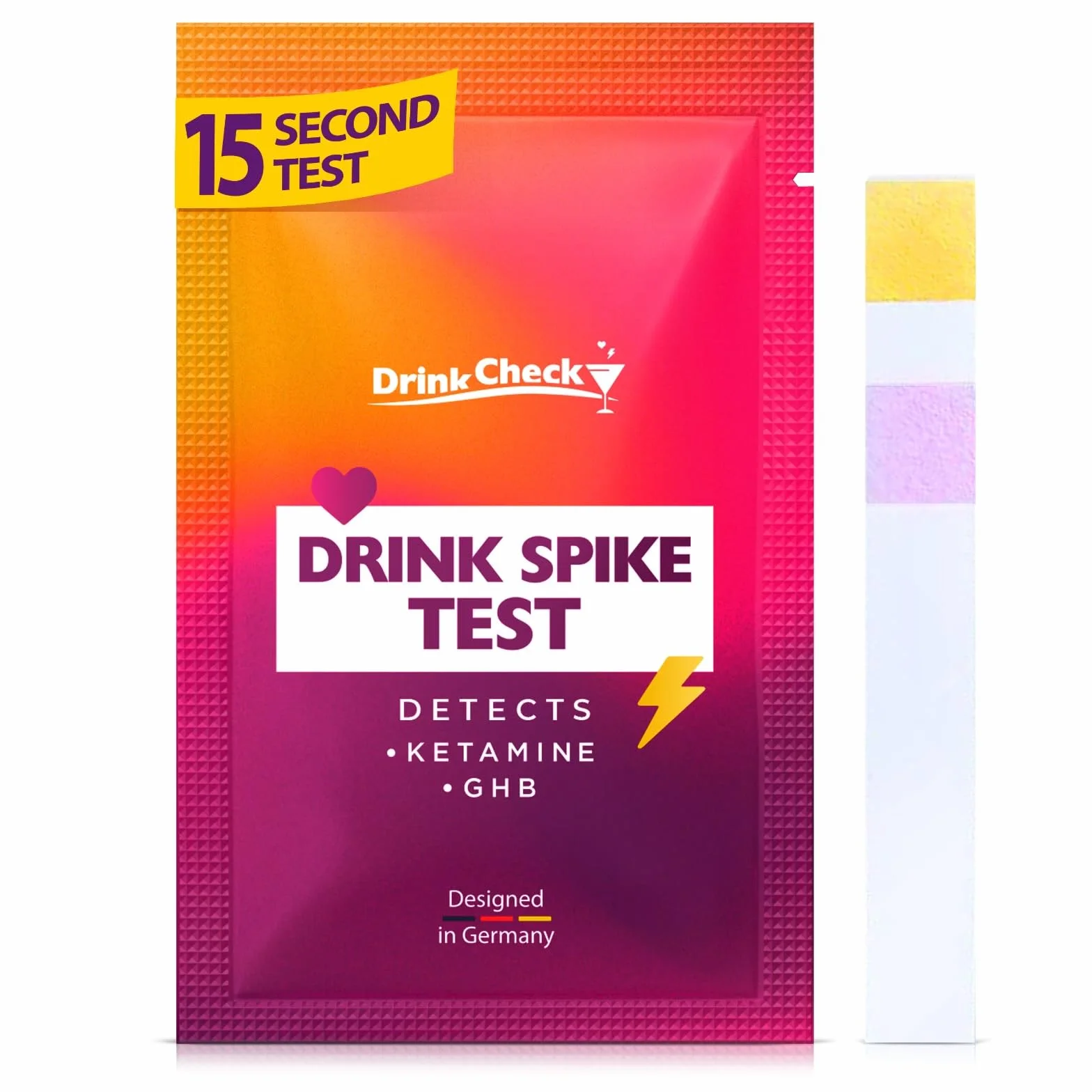 Tiras de Prueba para Bebidas | 1 Test Rápido para Detectar Drogas | Protege tu Seguridad en Fiestas, Bares y Eventos