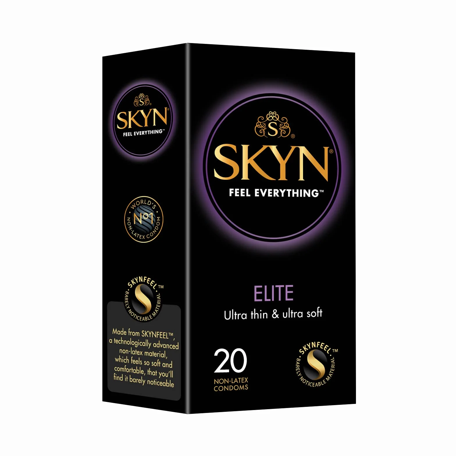 Skyn Preservativos para hombre Elite 20, ultrafinos, ultrasuaves, 200018