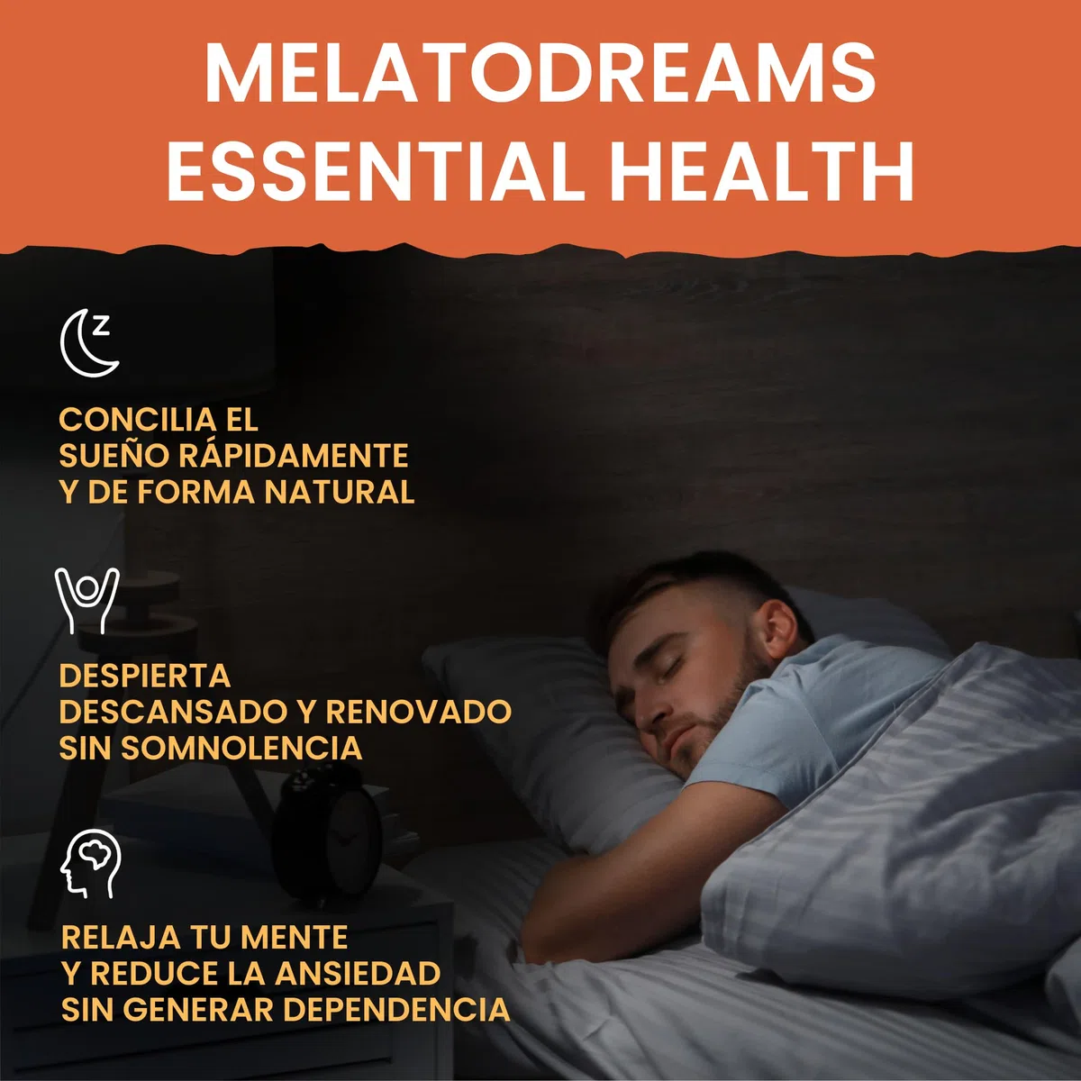 ESSENTIAL NUTRITION – Melato Dreams | Gominolas de Melatonina con Ashwagandha, Valeriana y Camomila – 60 gummies | Sueño Reparador, Relajación Natural y Despertar Renovado