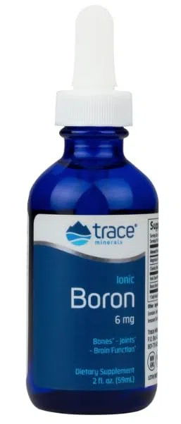 Minerales iónicos, boro, 6 mg, sin gluten, vegano, 59 ml