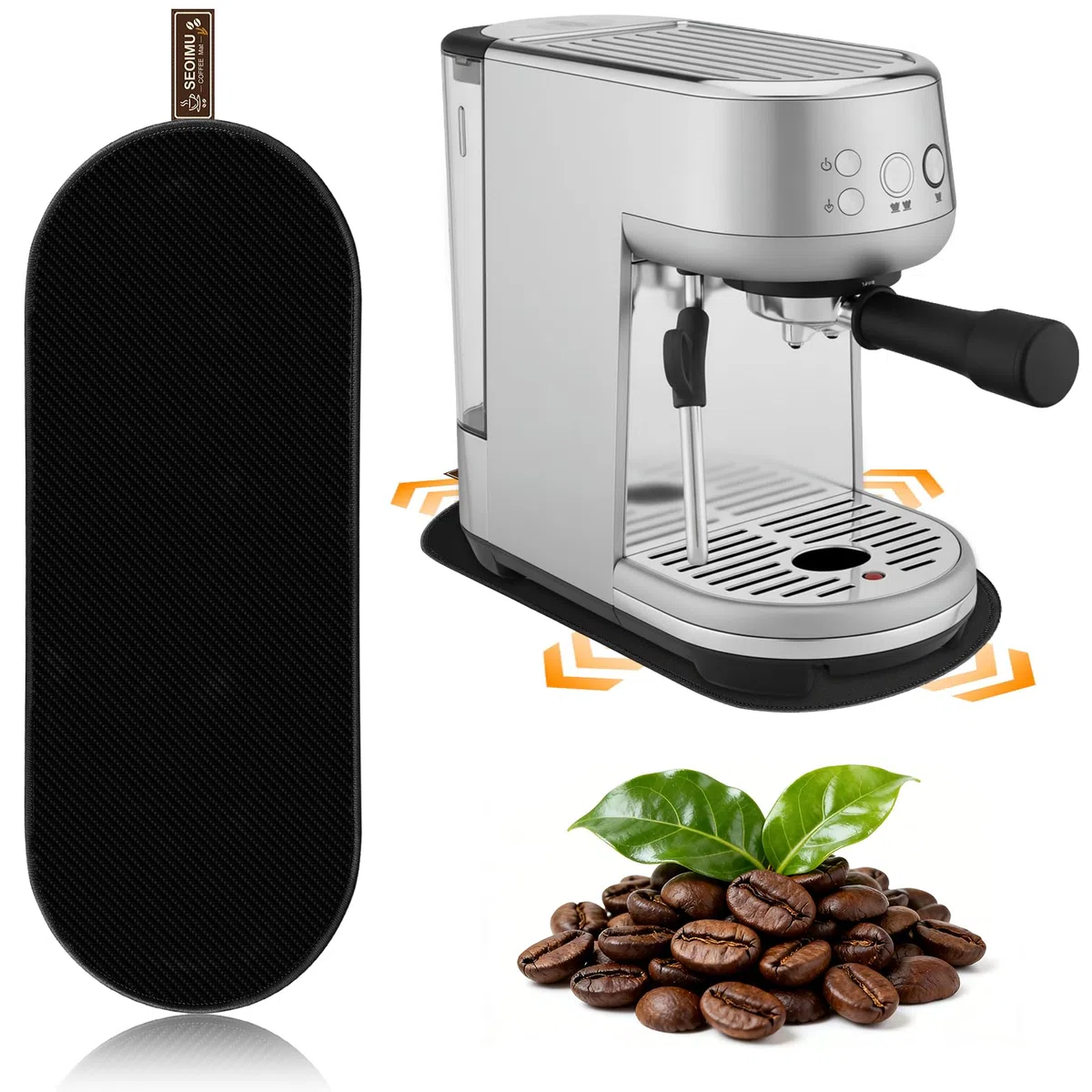Almohadilla deslizante para Sage Bambino, diseño de doble cara, base deslizante con lazo para colgar, fácil de limpiar, protege la superficie de trabajo de la cocina, alfombrilla resistente para