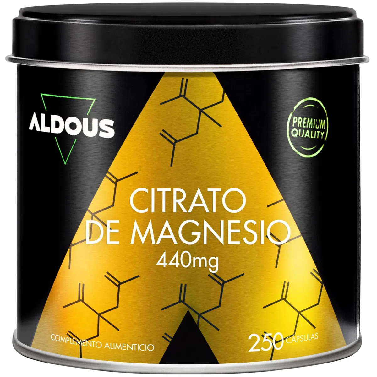 Citrato de Magnesio - 250 Cápsulas - 440 mg de Magnesio Elemental - Magnesio Alta Biodisponibilidad - Para el Cansancio y Fatiga - Huesos y Articulaciones, Músculos - Fabricado España