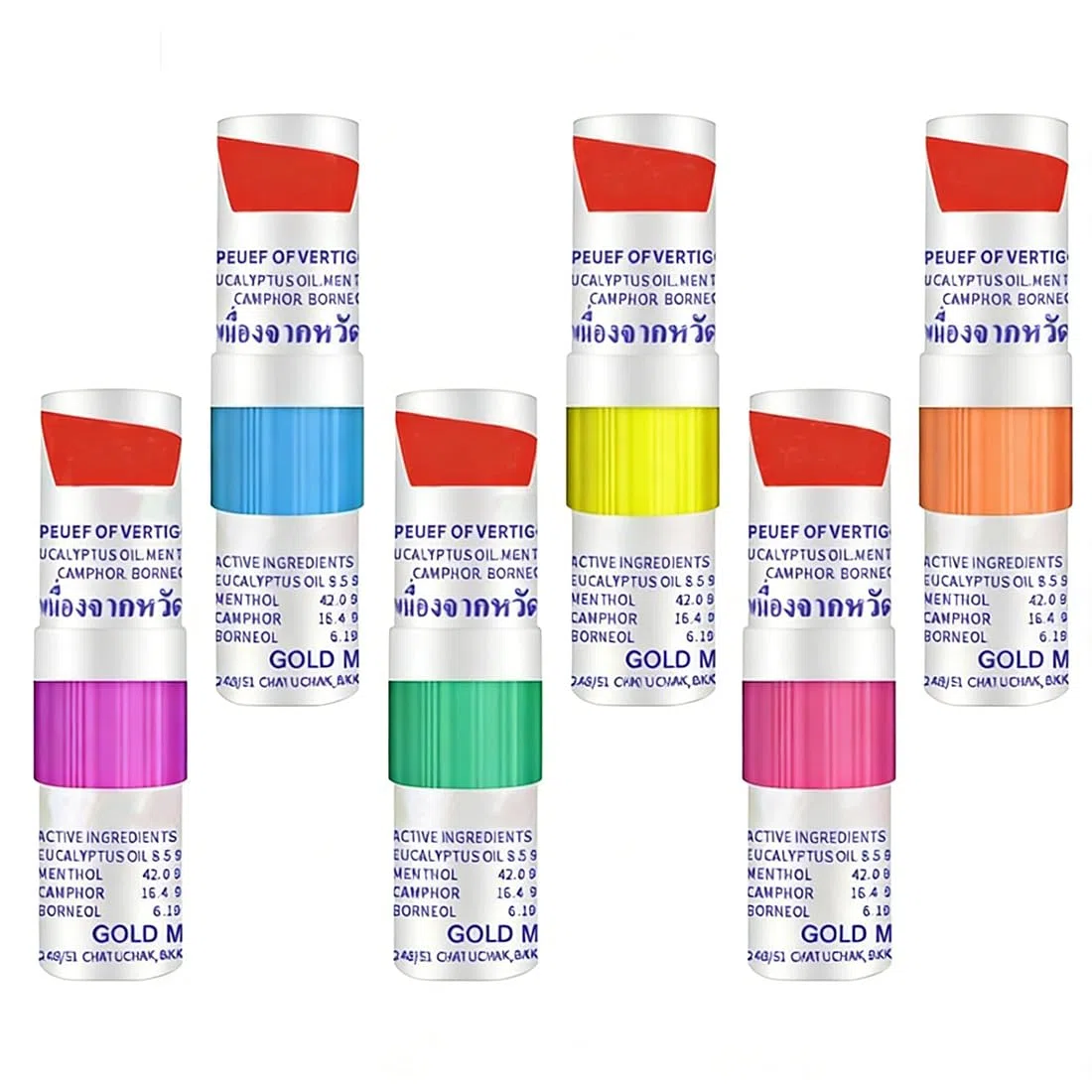 6 piezas Nasal Stick, Palitos Nasales con Aroma a Aceite Esencial, Inhalador Na-sal de Aromaterapia de Menta, Alivio Rápido de la Congestión Na-sal, respirar mejor por la nariz