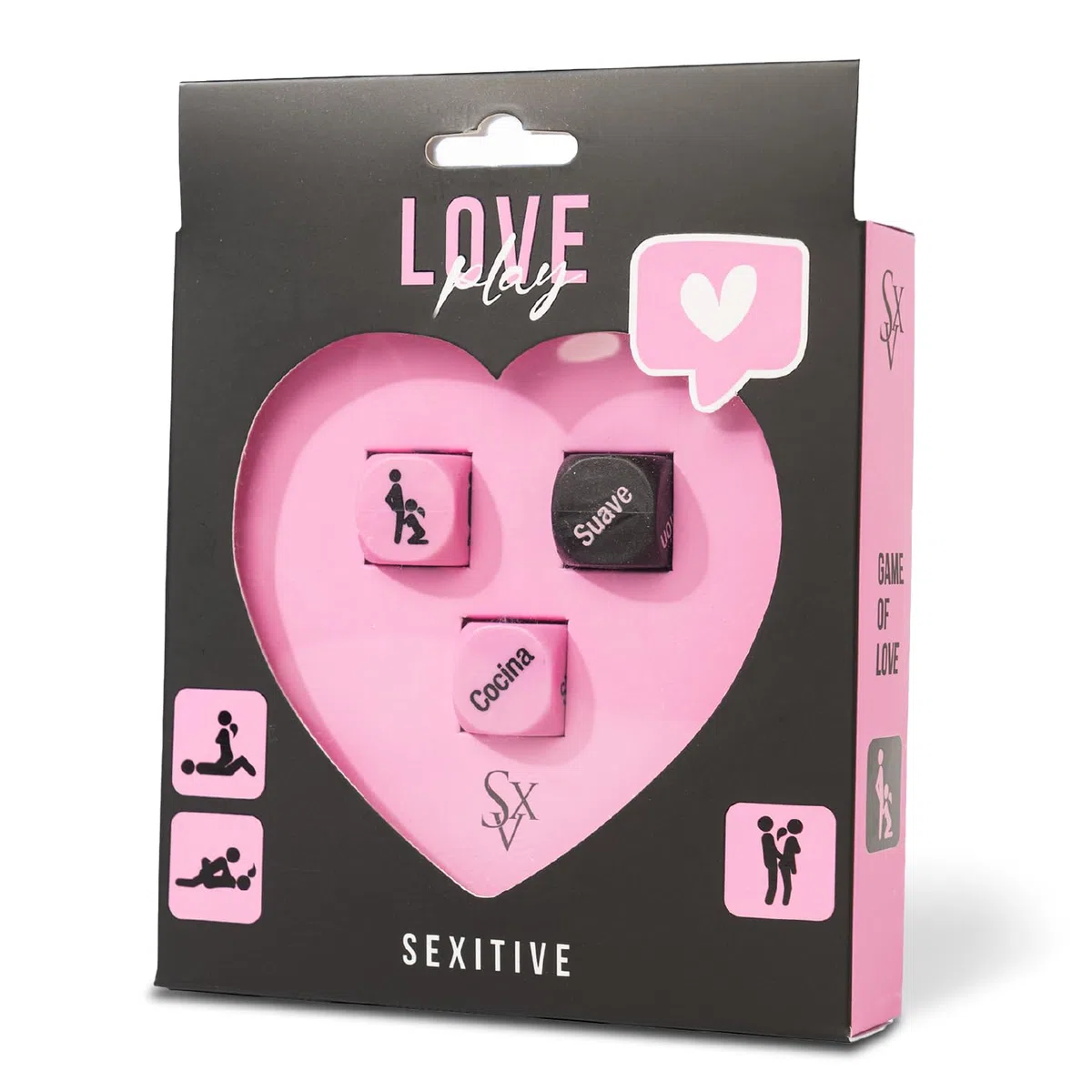 LOVE PLAY – Juego de Dados Sexuales para Adultos | Juego Íntimo y Divertido para Parejas | Set de 3 Dados Eróticos, Juego de Mesa y Regalo Original para Parejas Adultas
