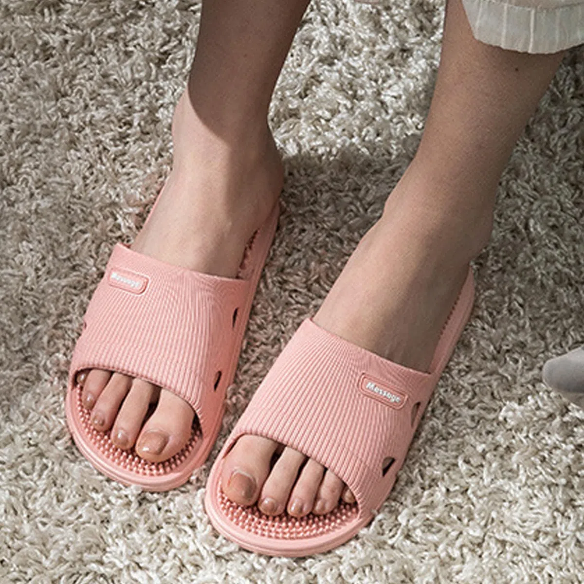 Sandalias de acupresión masajeador de pies Sandalias de acupuntura de acupuntura de acupunta zapatillas zapatos reflexología sandalias alivio de dolor no deslizadoras de deslizamiento mujeres y hombr