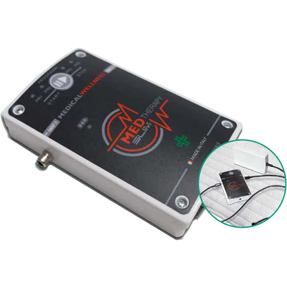 PHARMAMED POCKET Aparato para magnetoterapia Generador de altas frecuencias, profesional portátil y doméstico compatible con los dispositivos equipados con entrada MAF (imán de alta frecuencia)