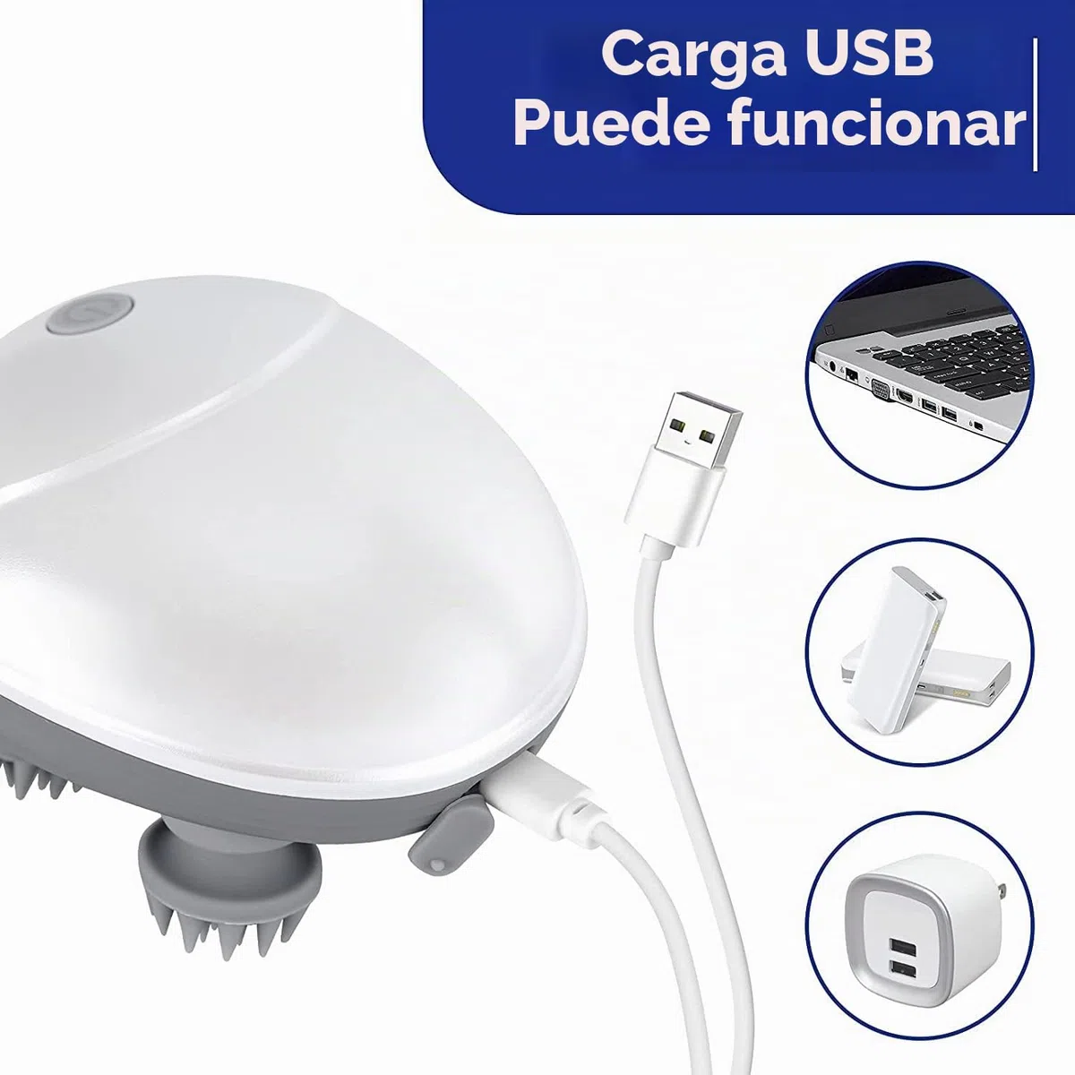 BIBIRE Masajeador eléctrico de cuero cabelludo para perros y gatos, con 4 cabezales de masaje de amasado y IPX7 para crecimiento del cabello y relajación del estrés