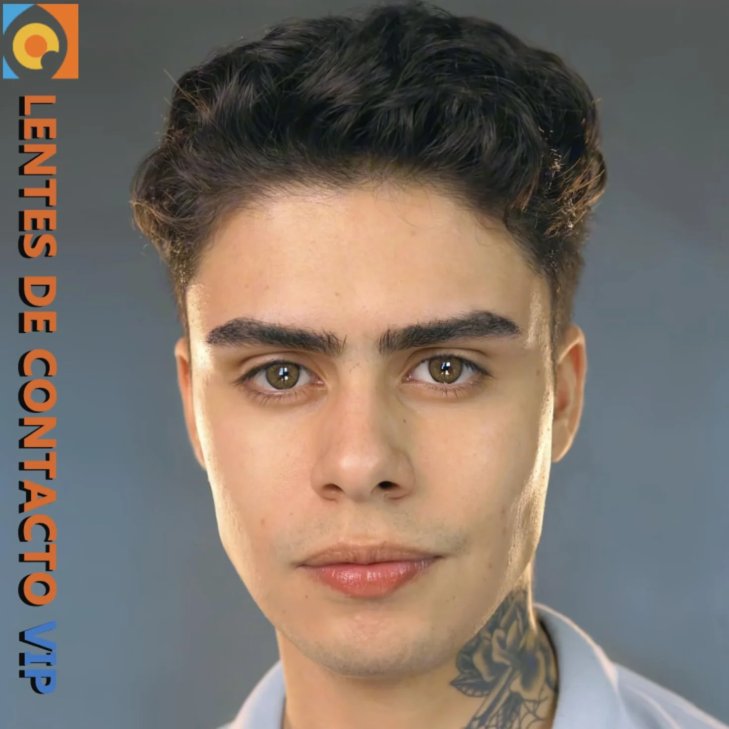 Granada VIP Lentillas de Color Marrón diseño super natural con aro de definición 2 Lentes de contacto anuales + portalentes + pinza + aplicador