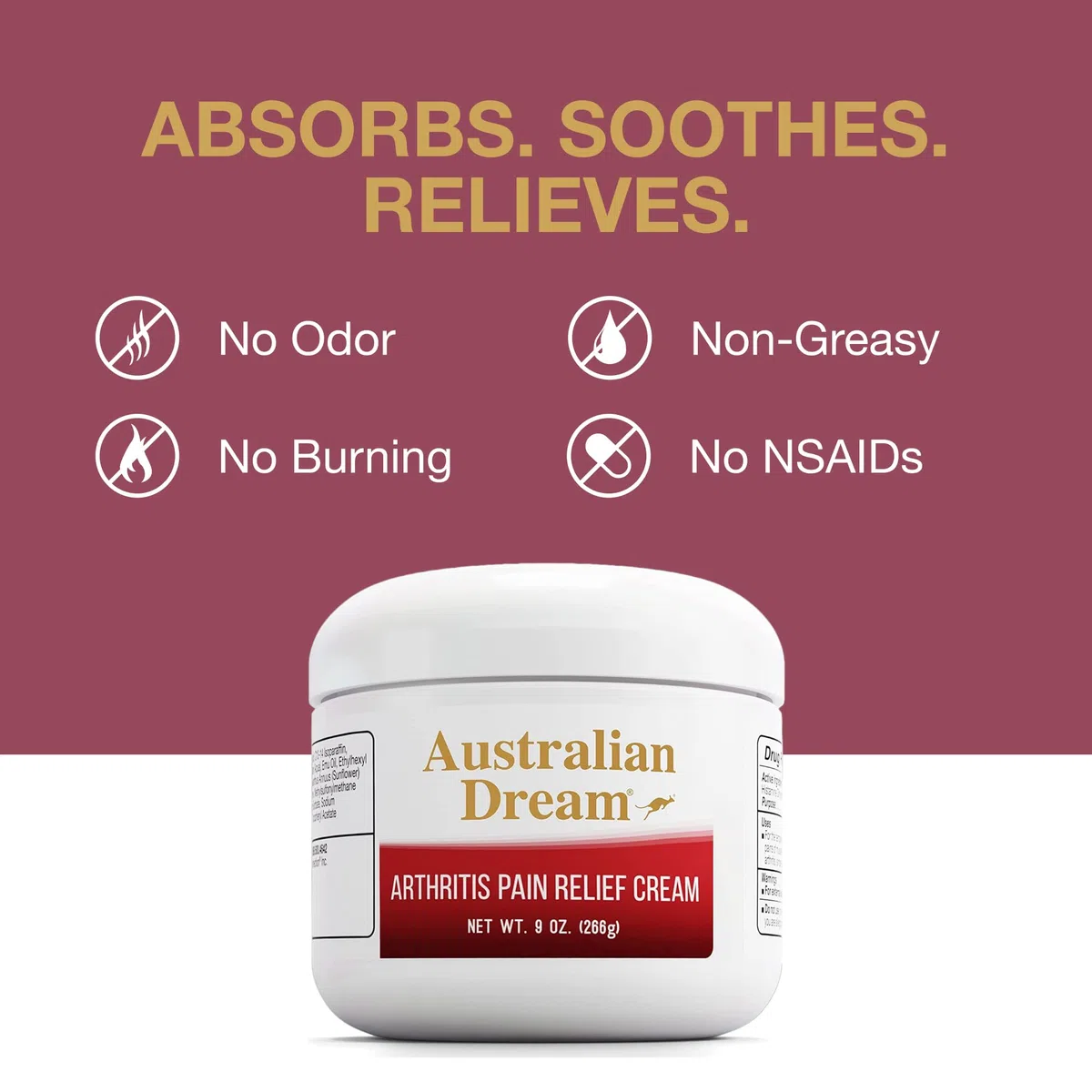 Australian Dream Arthritis Pain Relief Cream, 9 Ounce
