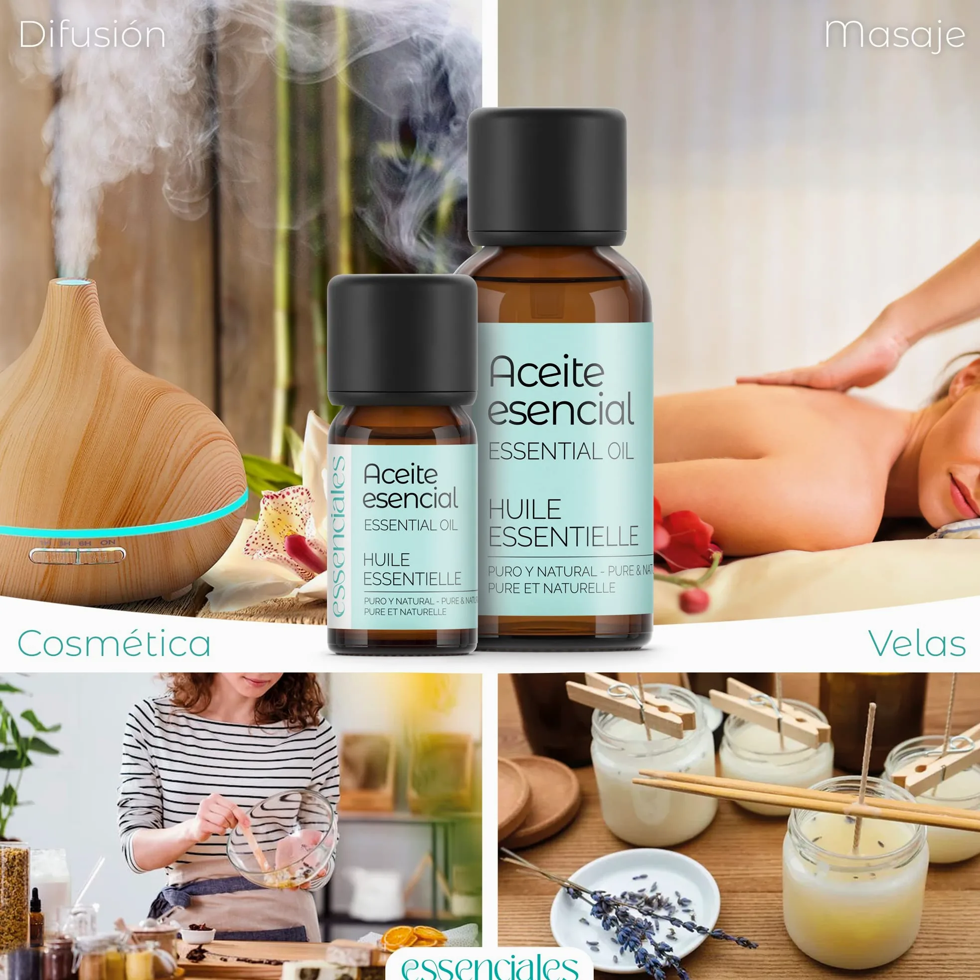 ESSENCIALES Aceite Esencial de Elemi 30 ml – 100% Puro y Natural – Aroma Envolvente – Ideal para Difusor, Relax y Aromaterapia