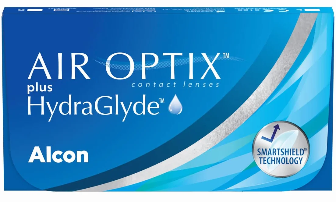 Air Optix plus HydraGlyde Lentes de contacto mensuales Pack 3, R 8.6 mm, D 14.2 mm, +2.5 Diopt