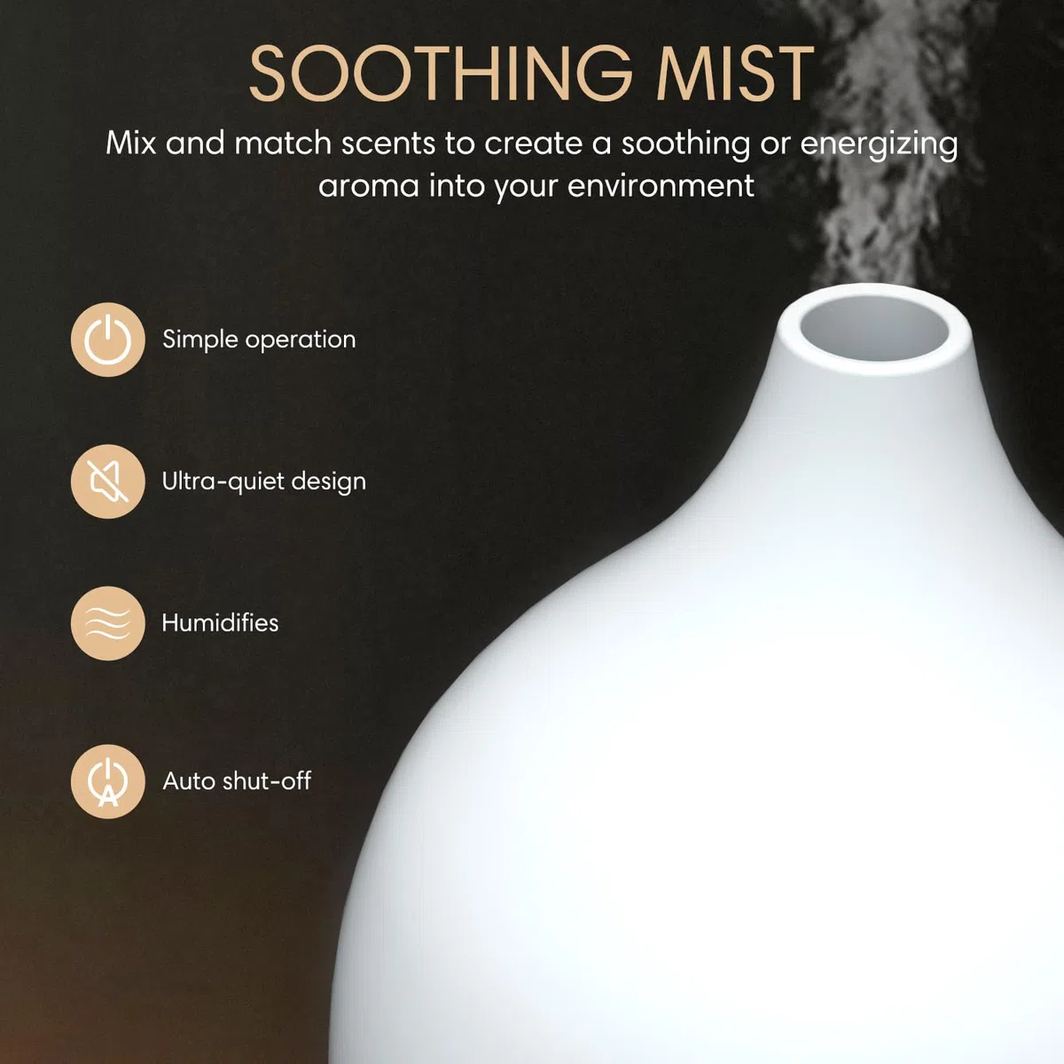 SALKING Difusor Aceites Esenciales, Humidificador Aceites Esenciales Ultrasónico para Aromaterapia, Difusor de Aromas 8 LED sin BPA, Apagado Automático, para Hogar y Oficina, Madera Clara 100ml