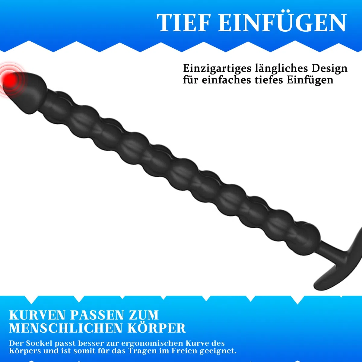 BDSMAGE Tapón Anal de Silicona, Consolador Anal Extra Largo, Dilatador Anal Masturbador para Hombres y Mujeres, Tapón Anal para el Pene Juguetes Sexuales (M)