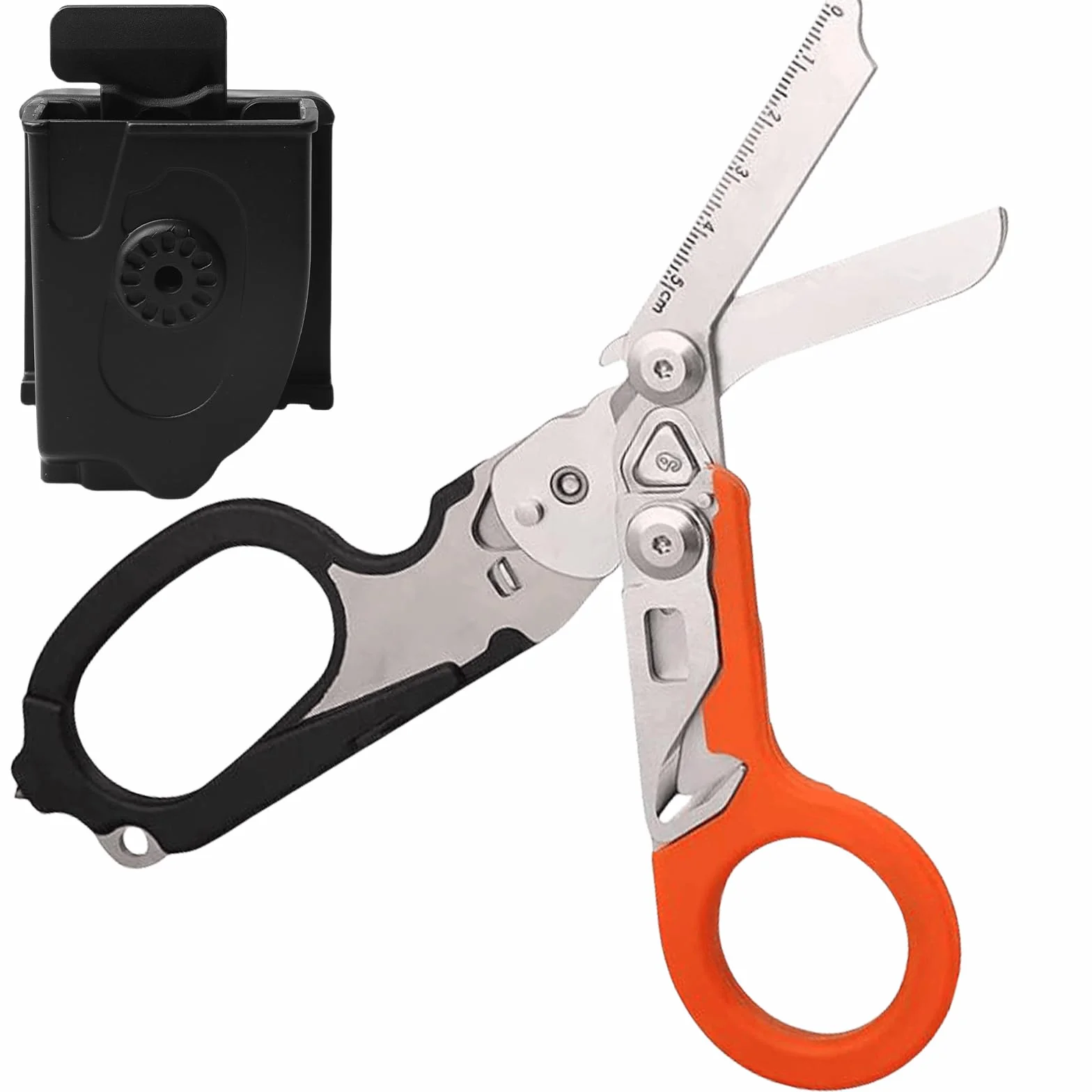 Tijeras de trauma: Multiherramienta con 6 funciones prácticas, tijeras de emergencia, pinzas plegables de acero inoxidable para uso profesional en el servicio de emergencia o tareas cotidianas