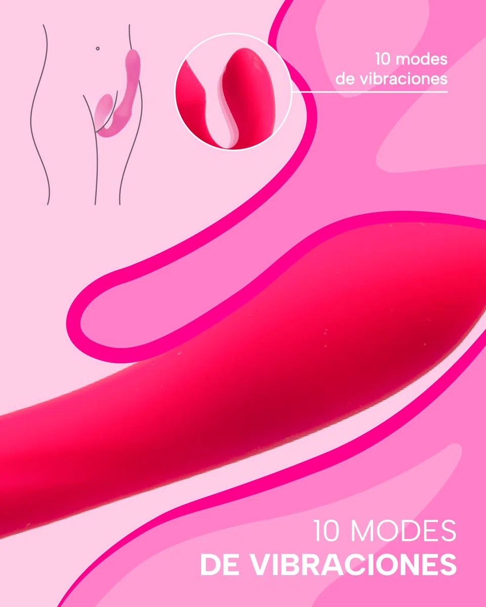 MySecretCase Dildo Doble 10 Modos de Vibración Vibrador Mando Distancia Vibrador Anal Consolador Doble de silicona Juguetes Eróticos Consoladores.. Para Mujer con Vibración