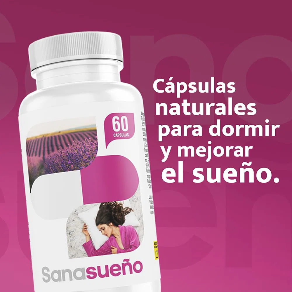 Melatonina 1,9 mg con Valeriana,Pasiflora,Espino Blanco,Melisa y Amapola de California|Suplemento para Dormir-Favorece el Descanso -Acción Rápida| 60 Cápsulas Veganas | Sin Gluten ni Lactosa-SANACAPS