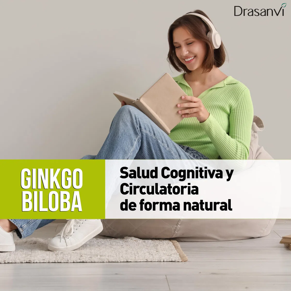 Ginkgo Biloba 30 Cápsulas Drasanvi | Extracto Estandarizado Alta Concentración | Apoyo a la Memoria, Concentración y Circulación | 1 Cápsula Diaria | Suplemento Natural