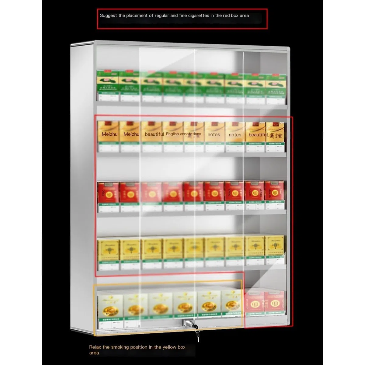 Genérico Estante Expositor de Cigarrillos y Soporte para cerillas para supermercados comerciales, Armario Mural Multiusos para Cigarrillos electrónicos, Cigarrillos y Accesorios – Estante Organizador