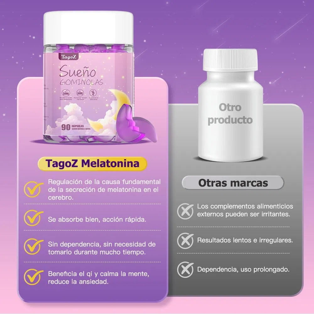 Gominolas de Melatonina 90 Unidades con Vitamina B6 Apoyo para la Relajación Nocturna y Ritmo de Sueño Natural Sin Azúcar Apto para Veganos