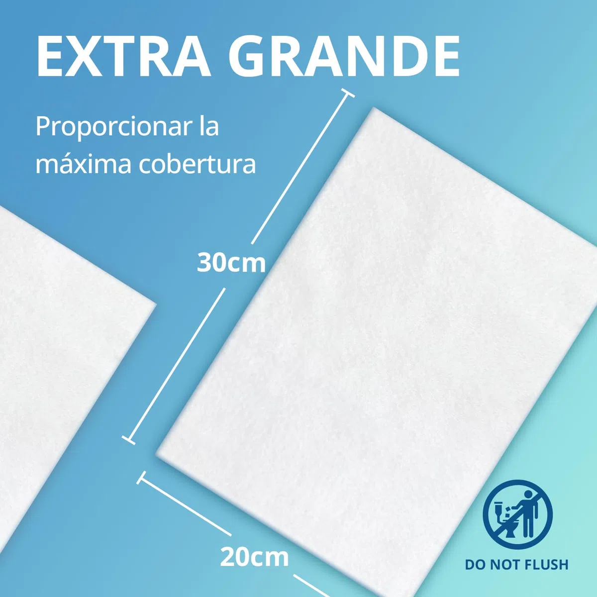 WhyWorry Toallitas Húmedas Corporales para Adultos y Ancianos, Extra Grandes 20x30 cm Toallitas Desechables con Aloe, Limpieza Corporal y Higiene, 99% Agua Pura & sin Alcohol, Perfumadas, 50 Unidades