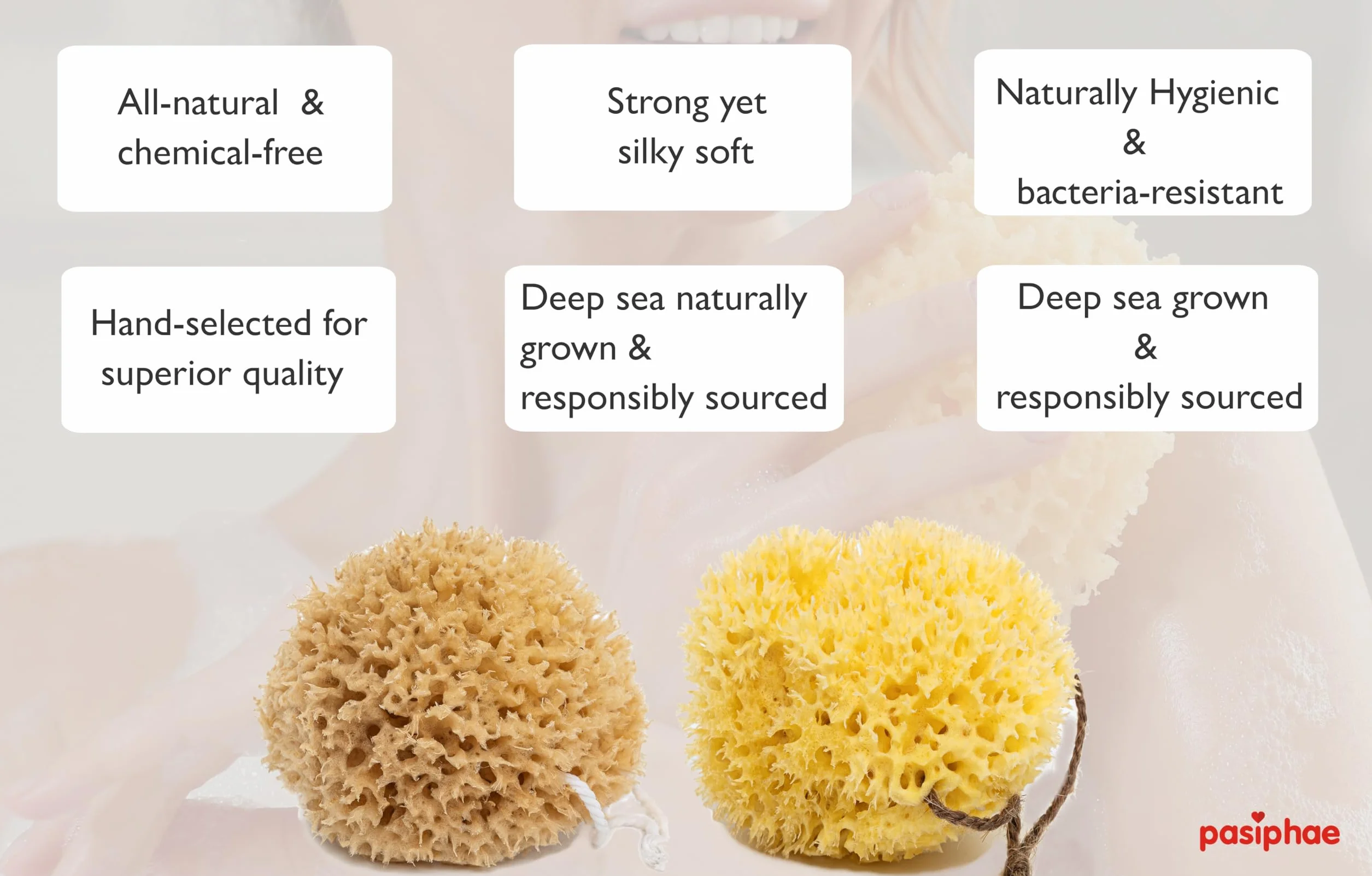 Esponjas de Mentruación Mentruativa Mentruacion Mar 100% Natural, sin blanquear como alternativa natural de tampón suave – Reutilizables, duraderas, 4 unidades (5 – 7 cm)