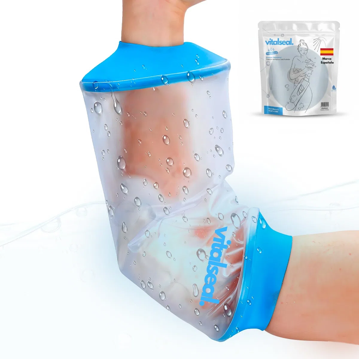 Protector Picc Brazo Ducha Impermeable, Cubre Vendaje Catéter Adulto Piscina, Funda Codo Adaptable, Manguito Reutilizable Heridas Quemaduras Tatuajes Suave