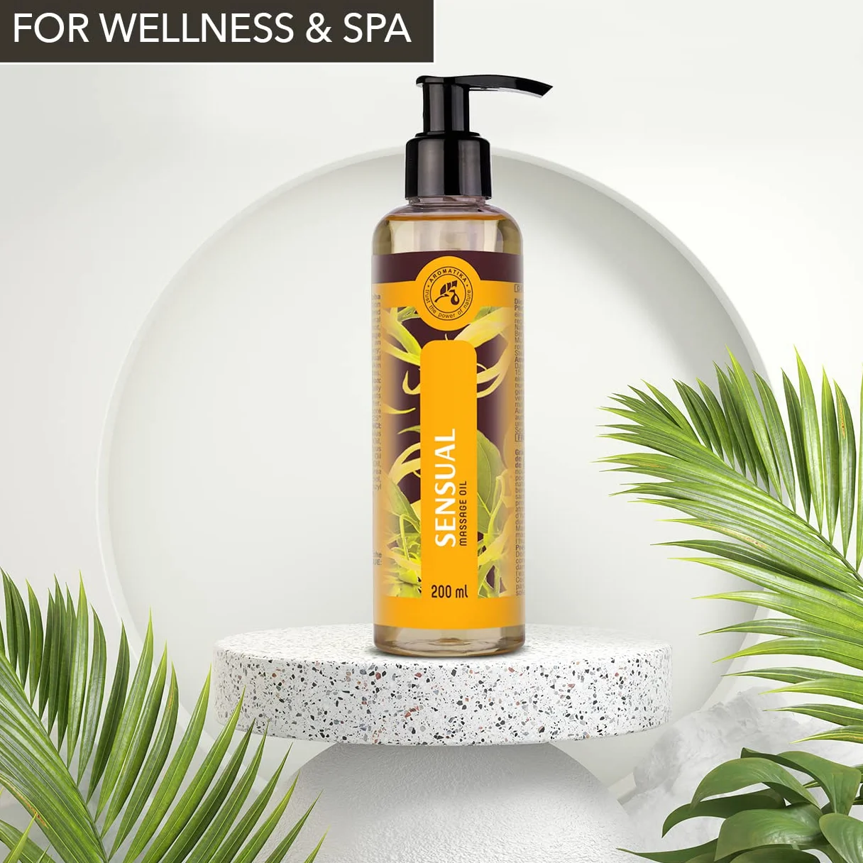 Aceite de Masaje Sensual 200 ml - Mezcla de Almendra Dulce y Semilla de uva - Aceites esenciales de Bergamota y Ylang-Ylang - Corporal para él y ella - para Parejas - Hidratante - Cuidado de la piel