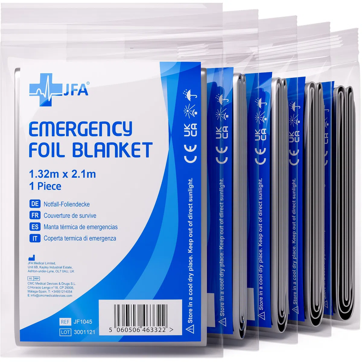 5 x alta calidad Paquete de emergencia supervivencia mantas – reflectante para mantener el calor corporal