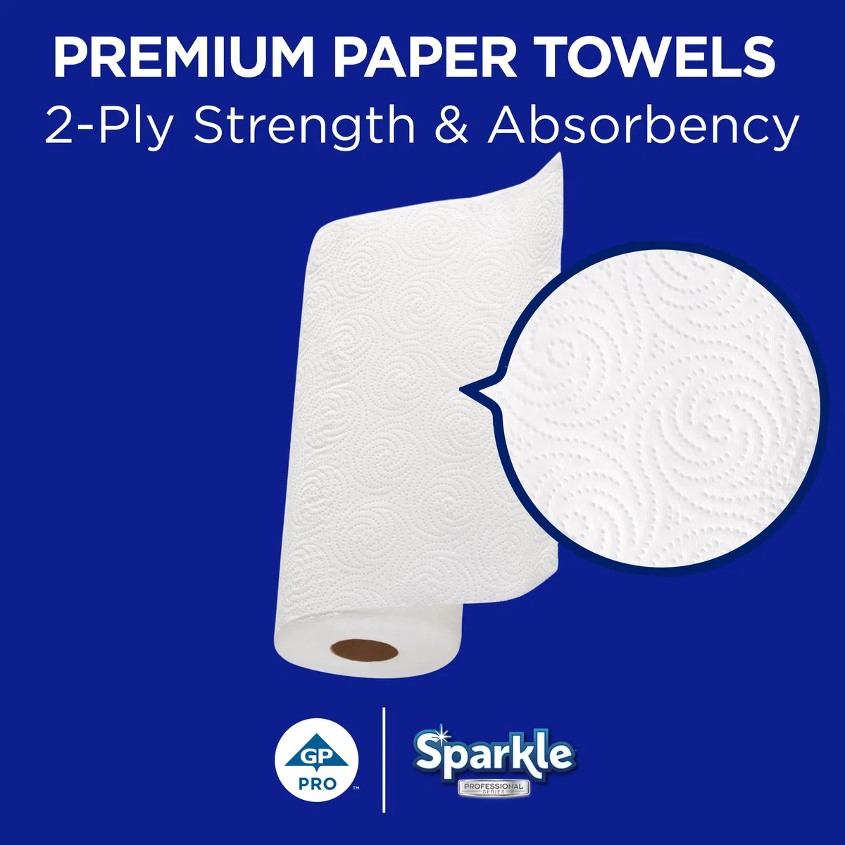 Sparkle Professional Series 2717201 - Rollos de papel de cocina perforados de 2 capas por GP PRO (Georgia-Pacific) 2717201 70 hojas por rollo, 30 rollos por caja