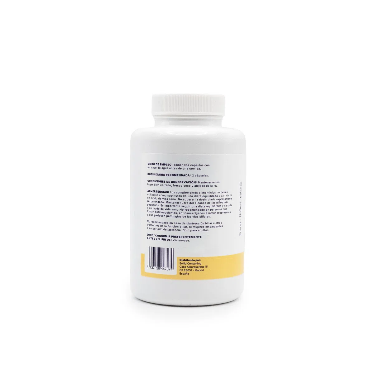 EWB - Cúrcuma con Jengibre y Pimienta. Antiinflamatorio Natural - Extrato de curcumina - 120 Cápsulas