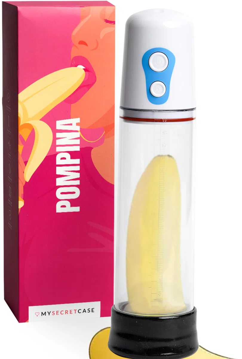 MySecretCase Alargador de Pene Masculino, Silicona, 33 cm, 2 Pilas AAA | Penis pump con efecto succionador de pene hombre, Ø 6,5 cm, botón ON/OFF y válvula de liberación, uso en solitario
