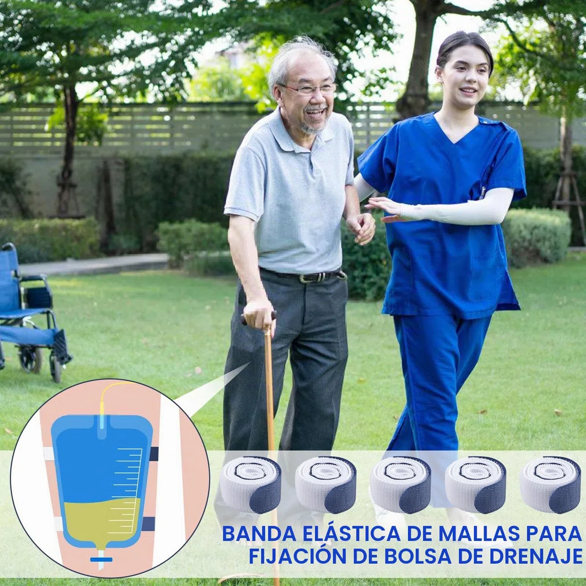 15 unidades de soporte para bolsas de piernas, correas de fijación para catéter, cinta de fijación para catéter, soporte para catéter, dispositivo de estabilización para fijación de catéter