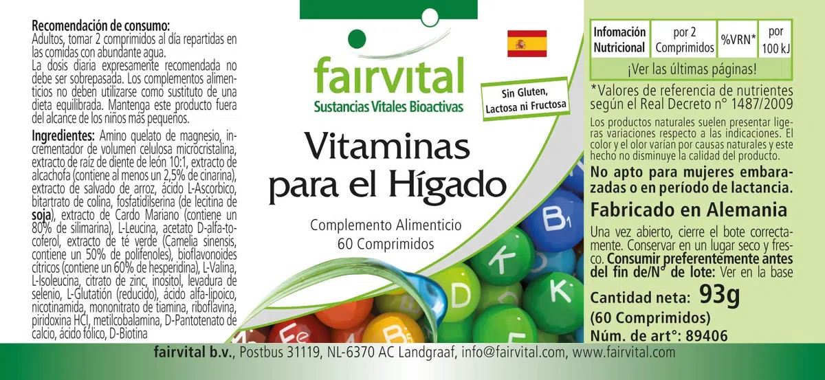 fairvital Vitaminas para el hígado, 60 comprimidos, con cardo mariano, alcachofa, diente de león y ácido alfa-lipoico, ALTA DOSIS, con un 80% de silimarina, VEGANO, fáciles de tragar
