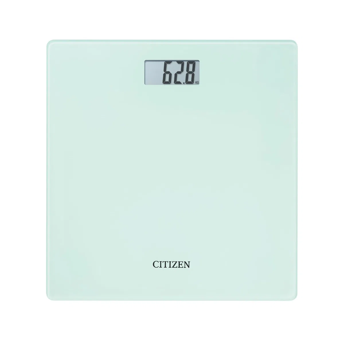 Citizen Báscula de Baño Digital con Memoria de Peso Anterior, Pantalla LCD Grande, Tecnología Step-On, Diseño Slim 22mm, Cristal de Alta Resistencia, Báscula Corporal de Precisión, Blanco