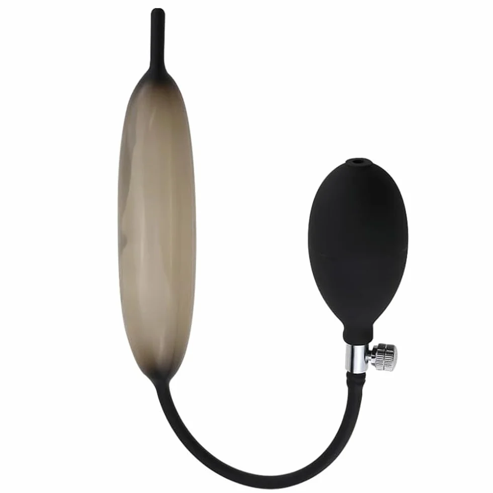 Dilatador uretral de silicona BDSMJOY inflable de Φ 36 mm, dilatadores uretrales para hombres con 3 anillos para el pene, juego de juguetes sexuales con tapones, estimulación de próstata erótica