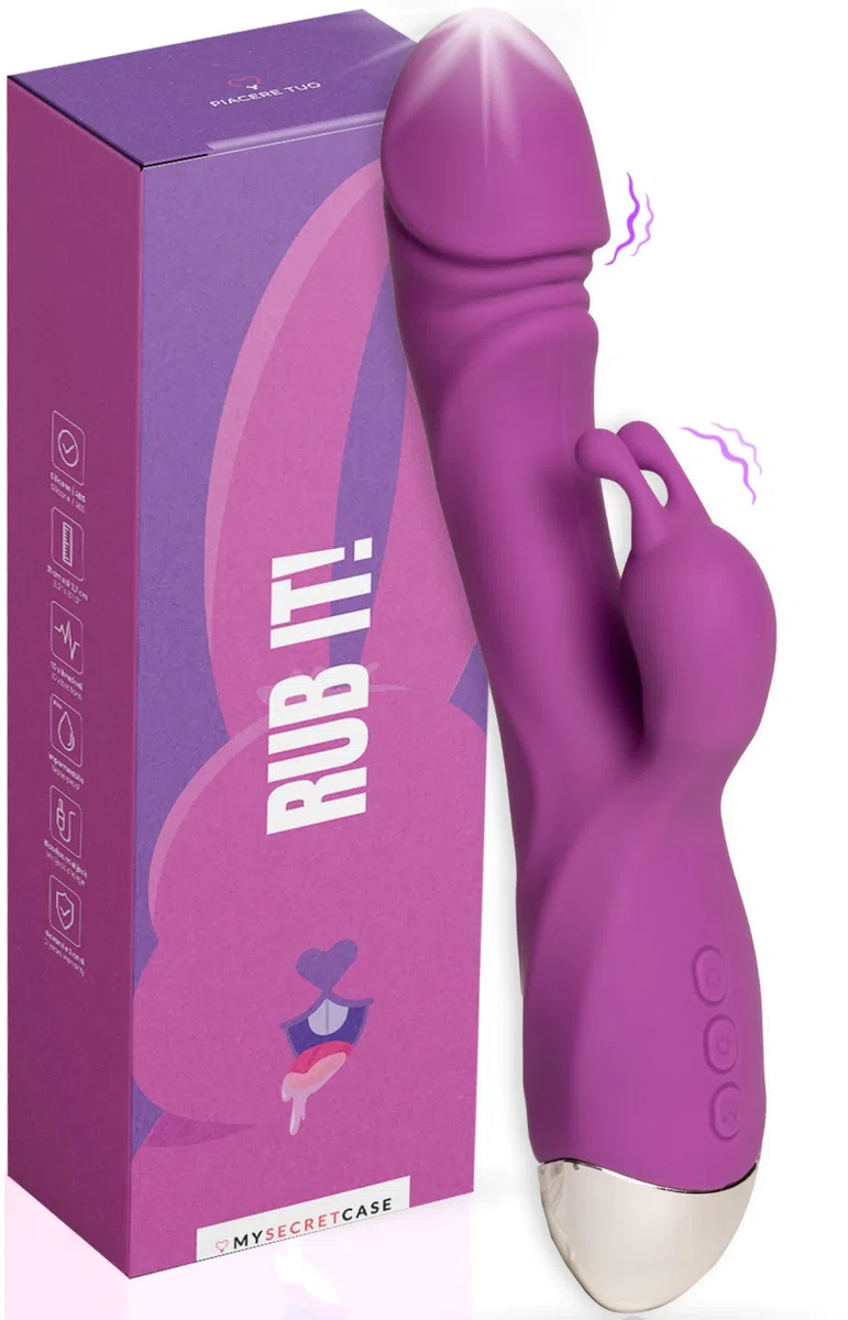 MySecretCase Vibradorador Clítoris Vibradores Consoladores.. Para Mujer con Vibración 10 Vibraciones Vibrador Punto G Vibrador Mujer Doble Juguetes Sexuales Impermeable USB