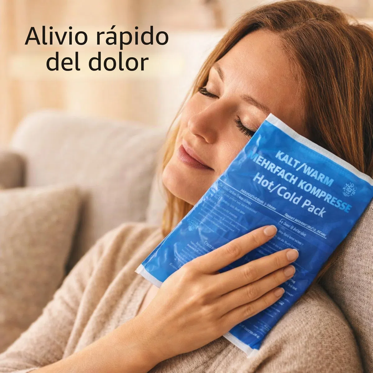 KK Compresa Térmica Terapéutica, 9 x 16 cm, 1 Paquete de 10 Unidades, Azul, Versátil (Calor/Frio), Reutilizable