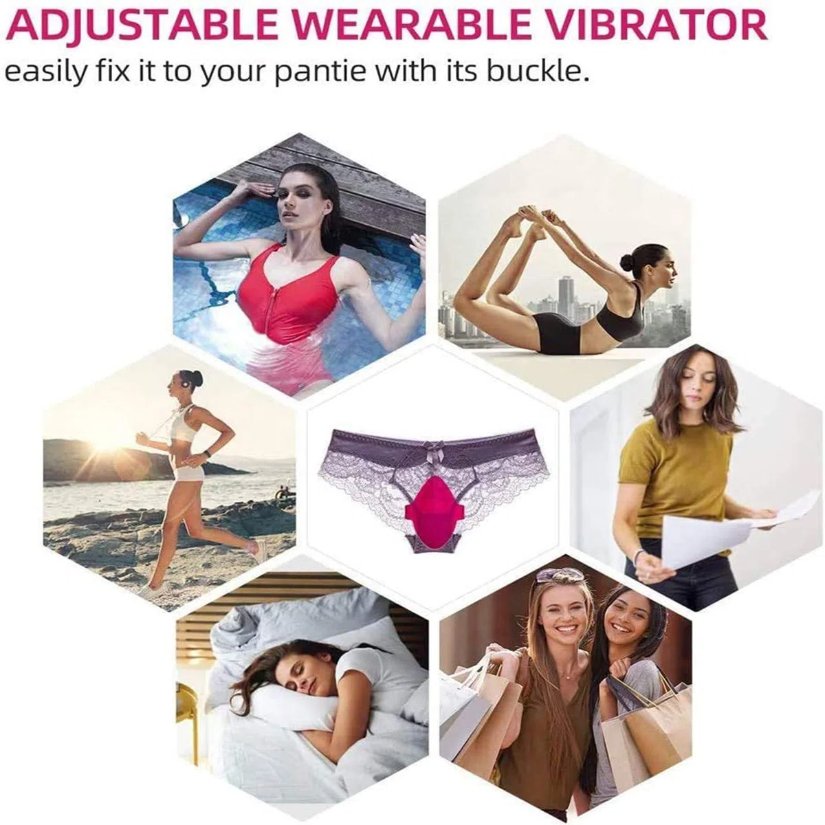Juġuểtểs Ŝexụalểş Vībradøres Ŝexừal Mujer Çliťoris Control Remoto Inalambrico, Usable Braĝas Invisible Vībradør Mando a Distancia Çliťoris Måsajẹador, Vībradøres Pequeño M