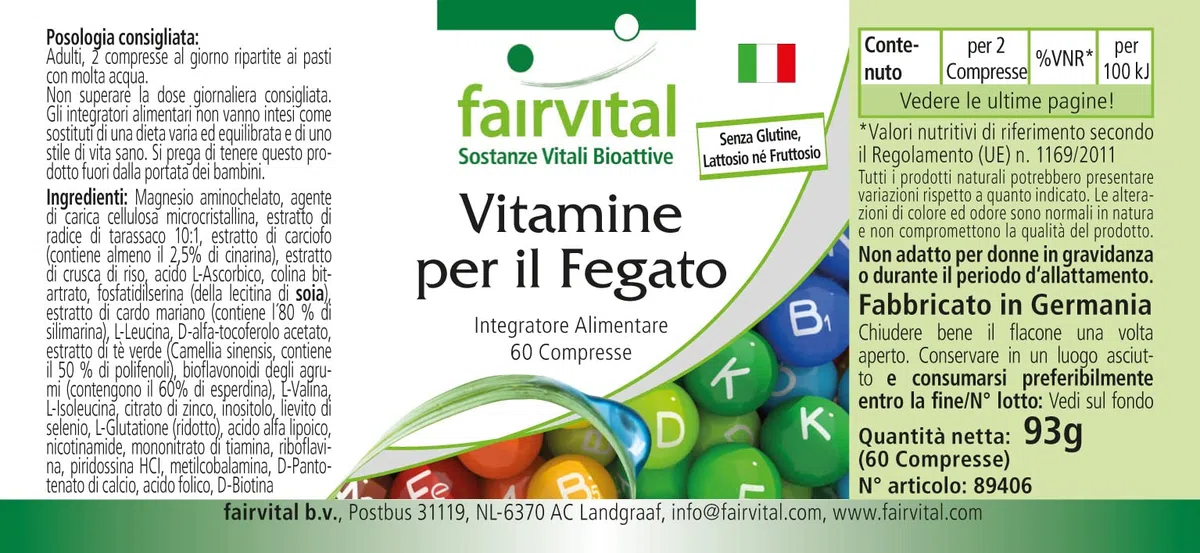 fairvital Vitaminas para el hígado, 60 comprimidos, con cardo mariano, alcachofa, diente de león y ácido alfa-lipoico, ALTA DOSIS, con un 80% de silimarina, VEGANO, fáciles de tragar
