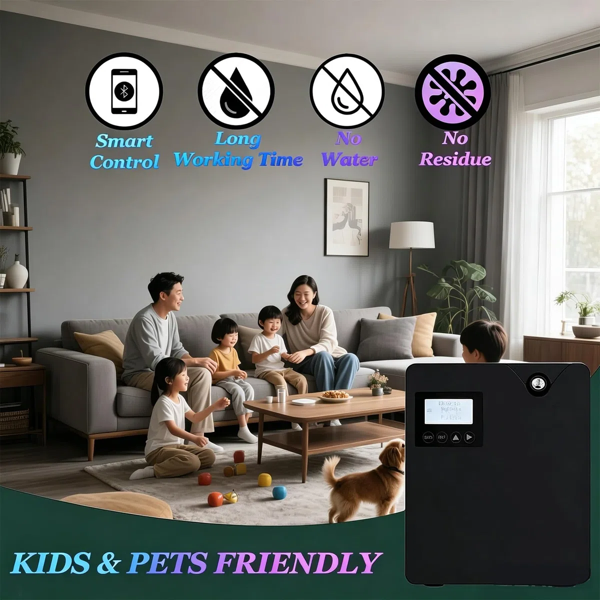 Smart Scent Air Machine, difusor de aceite esencial sin agua con tecnología nebulizadora, difusor de aroma de HVAC de cobertura de 2000 pies cuadrados, para el hogar, hotel, spa