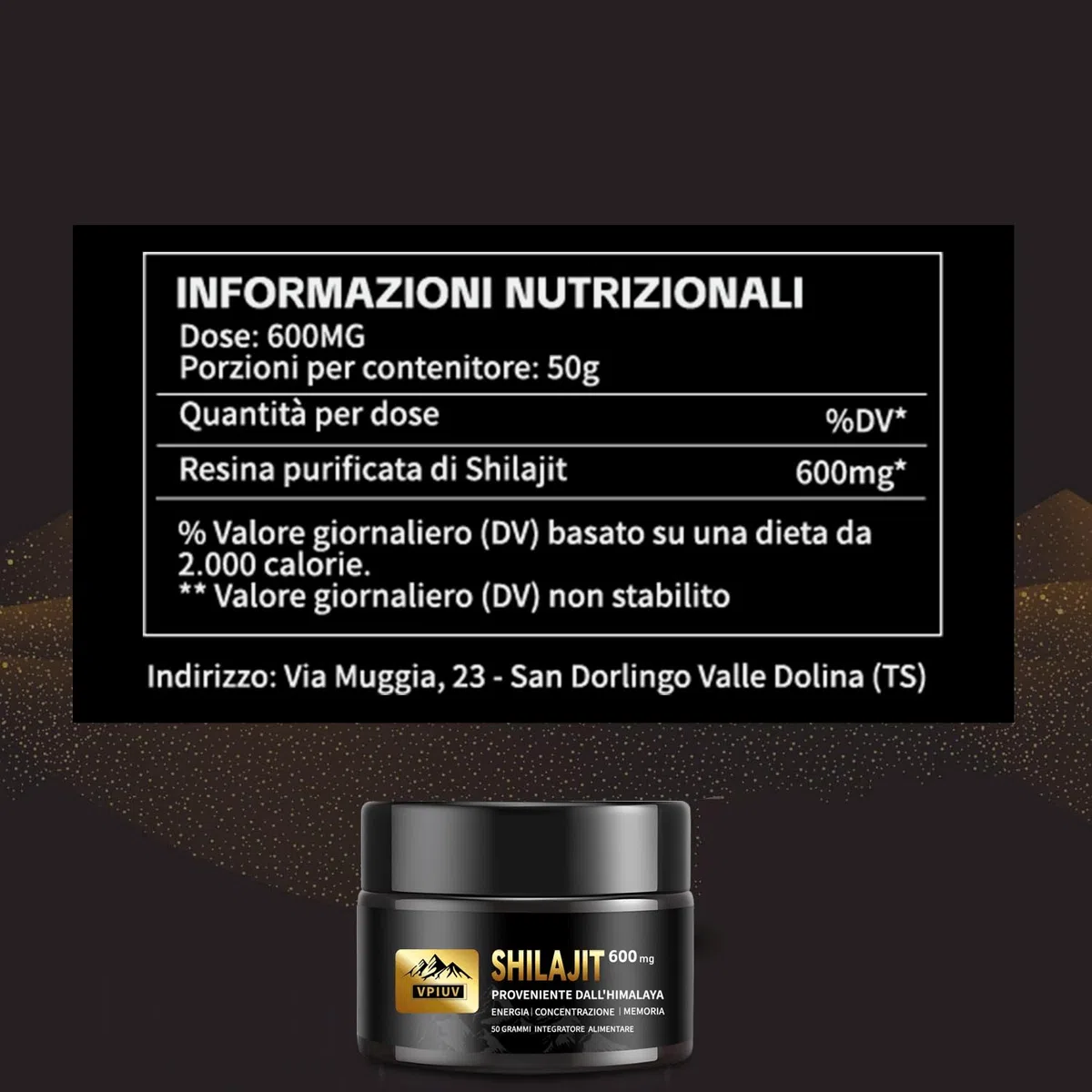 Shilajit Resina Himalaya pura 100% - 50g Suplemento Natural con 75% de Ácido Fúlvico y Más de 85 Minerales - Energía, Vitalidad, Enfoque Mental Inmunidad