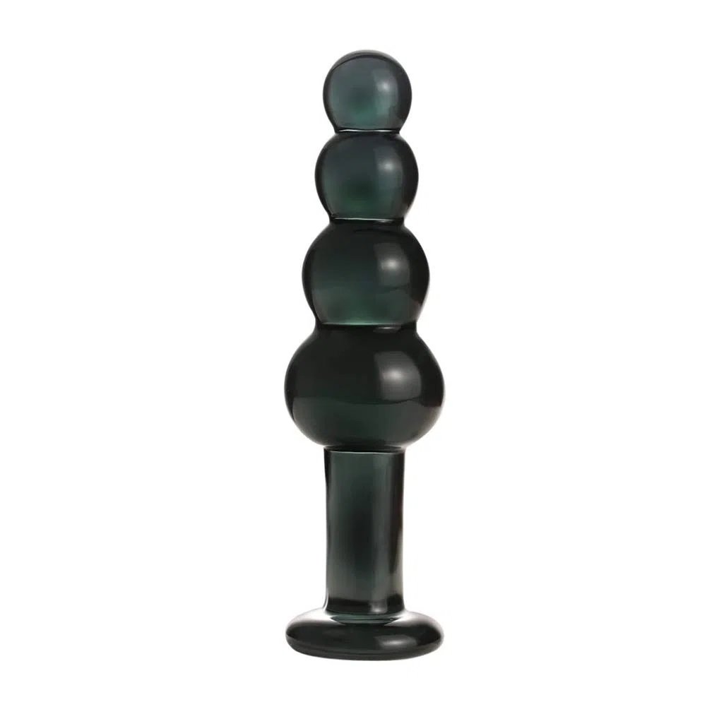 SXOVO Glass Masturbation Bead Anal Plug, Crystal Glass Dildo Anal Beads Pene Butt Plug Masturbación Masajeador Estimulación Del Punto G Juguetes Sexuales