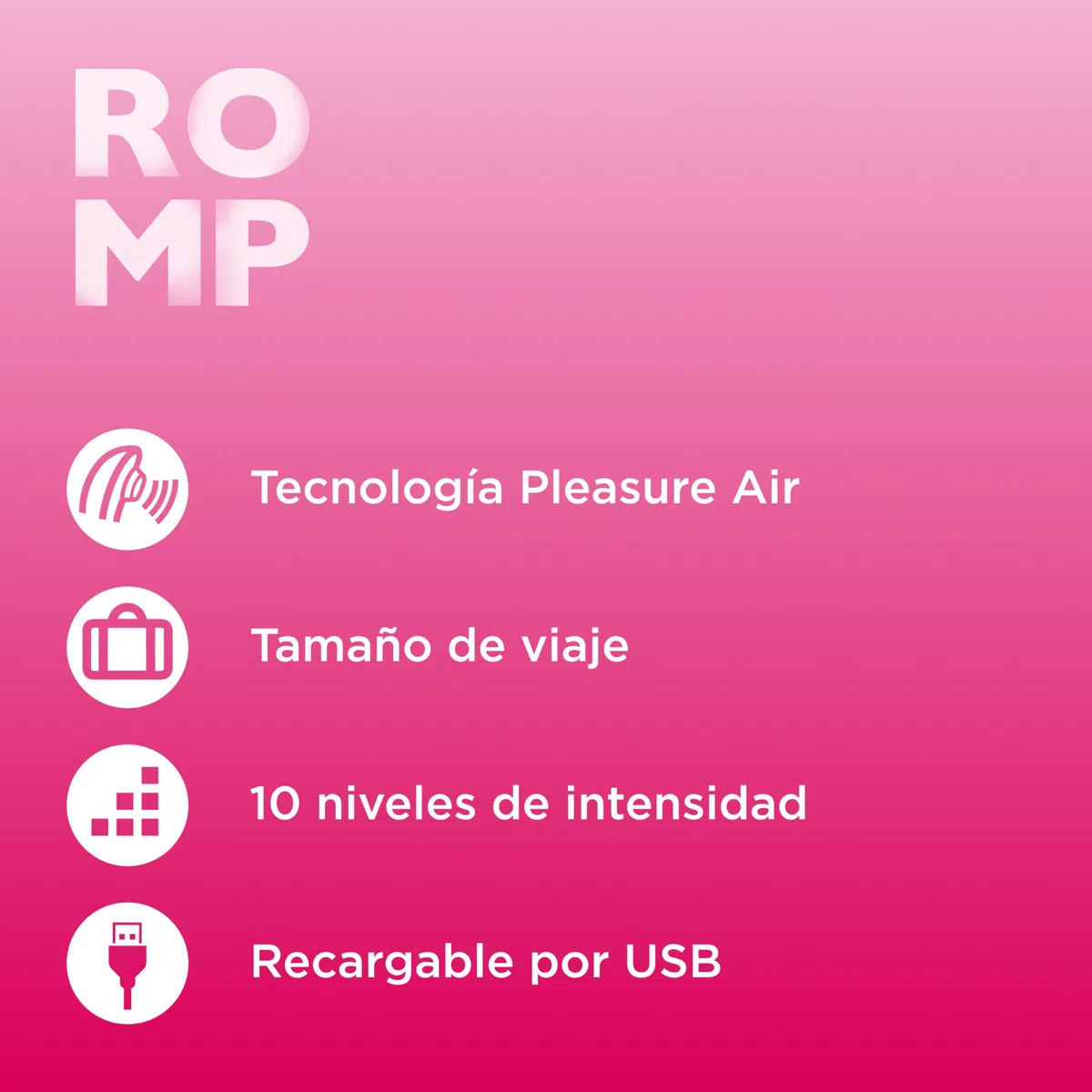 ROMP Spin Succionador De Clítoris Femenino | Vibrador Mujer Con Función De Masaje Suave | Juguetes Eróticos Para Pareja Sexuales | Recargable | Resistente Al Agua | Formato De Viaje Compacto Ligero