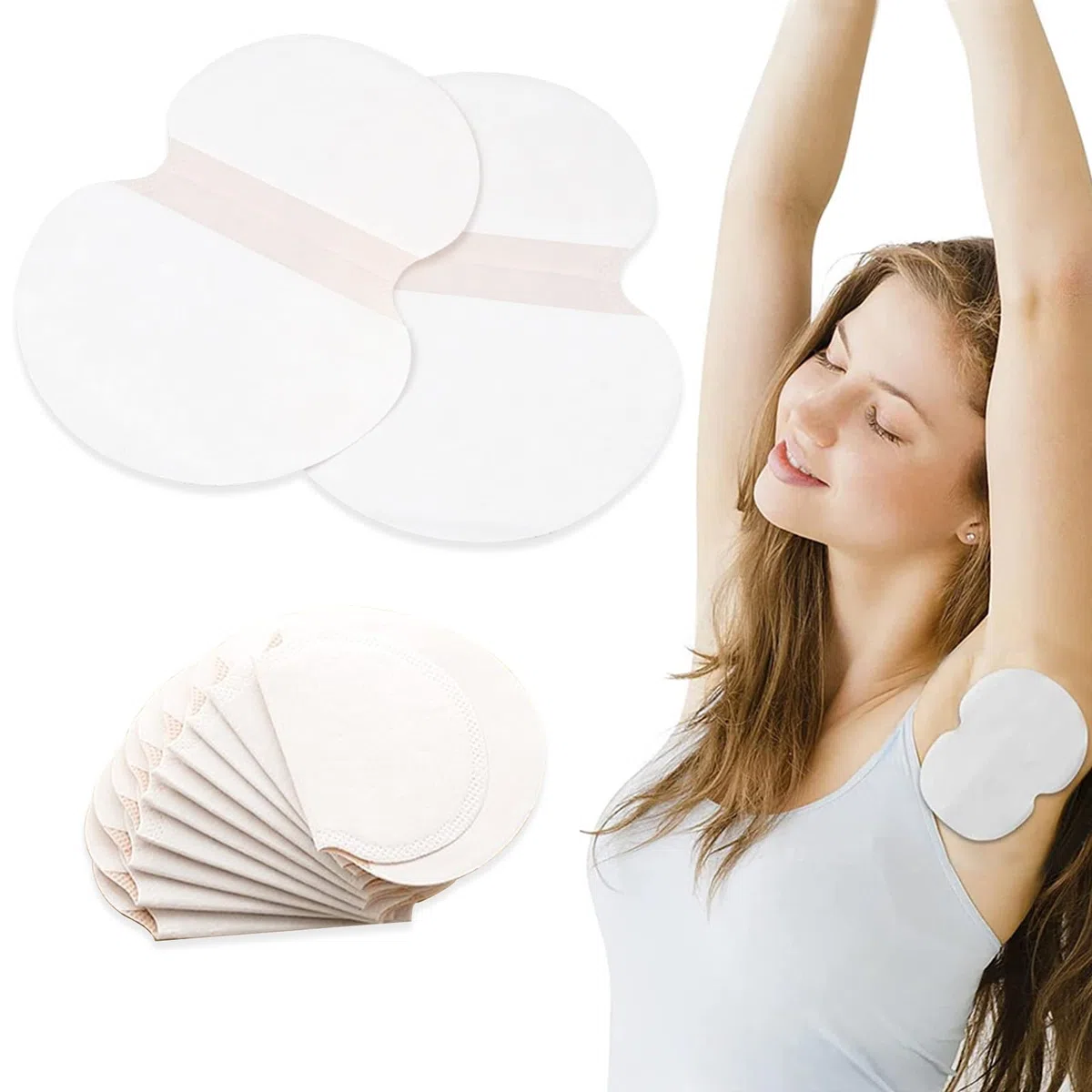 80 Piezas Almohadillas de Sudoración para Axilas, Protector Antitranspirante para Sudor y Olor, Cómodo y Invisible, Combate la Hiperhidrosis y Protege tus Prendas para Hombres y Mujeres (40 Par)