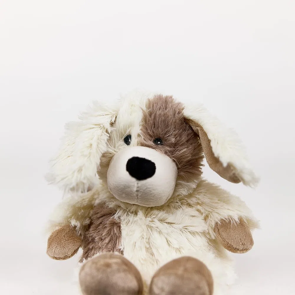 Warmies almohadilla térmica de cachorro en tamaño mini, totalmente apto para microondas y con peso, ideal para la ansiedad Se puede enfriar en calentar en el microondas Almohadilla térmica suave