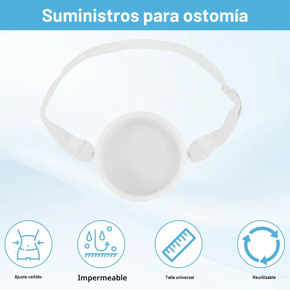 Cubierta De Baño De Ostomía De Estoma, Funda Impermeable Para Baño De Ostomía, Accesorios Bolsas De Colostomía, Blanco