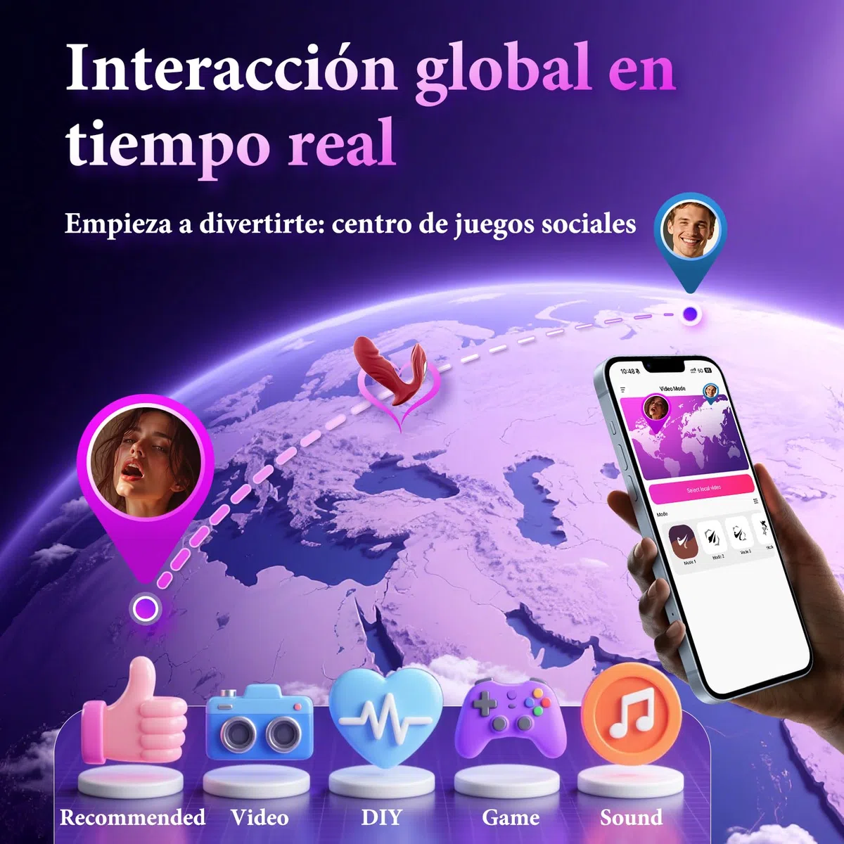 Vibradorador Mujer Juguetes Eróticos para pareja Sexuales - Vibrador Control APP Vibrador Mariposa con 9 Modos Consoladores.. para Mujer con Vibración Estimulador Clítoris Vagina Vibradores Sex Toy