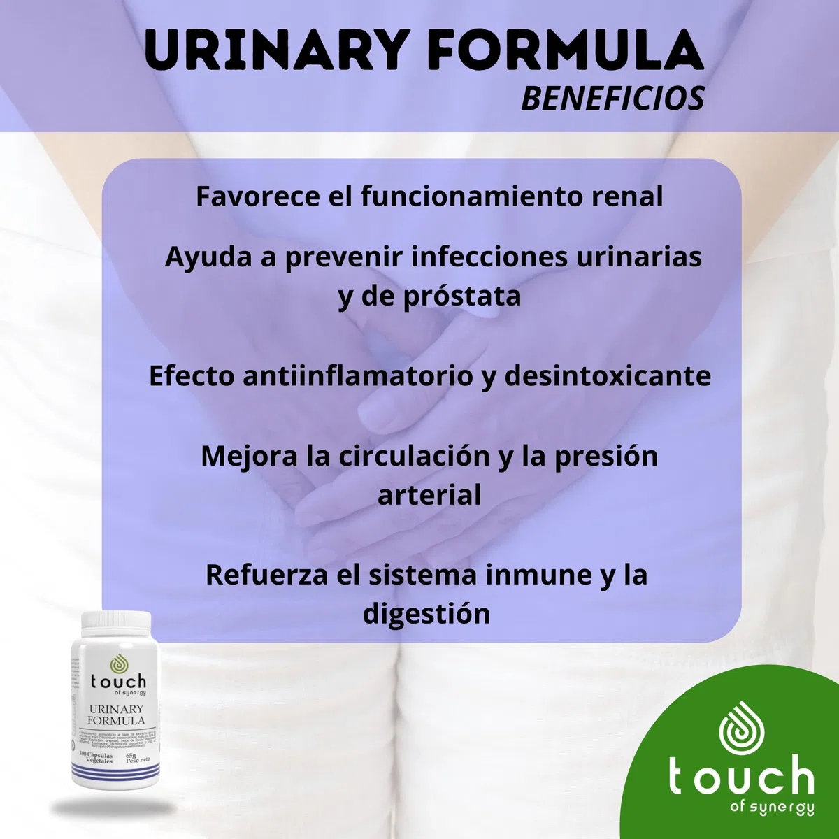 Urinary Formula - 100 Cápsulas - Arándano Rojo, D-Manosa y Uva Ursi - Previene Infecciones Urinarias, Reduce la Inflamación y Mejora la Salud del Tracto Urinario